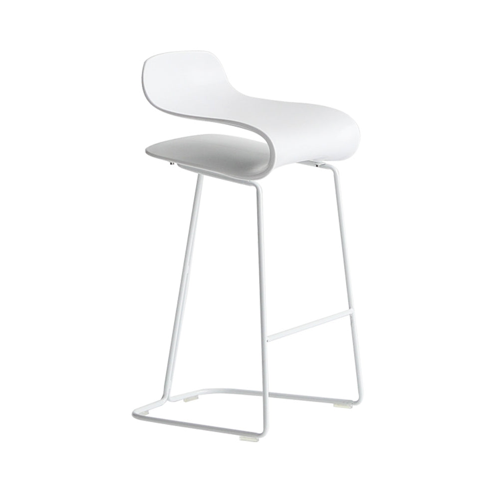 Modern Armless Backrest Counter Stool Steel Cafe Bar Stool with Plastic Seat Clearhalo 'Bar Furniture' 'Bar Stools' 'bar_stools' 'furn' 'furn_bar_stools' 'furniture_bar_stools' 'Kitchen & Dining Furniture' 'kitchen&dining_furn' 'kitchen' 'kitchen_furn' Furniture' 4537032
