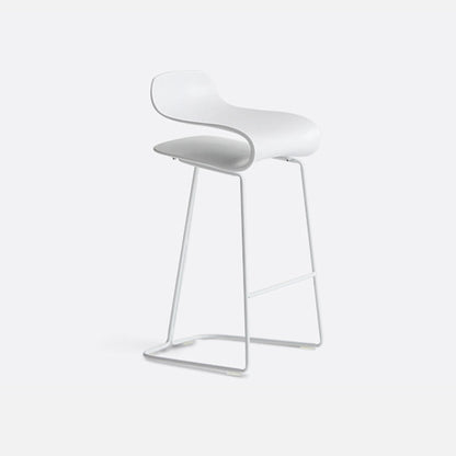 Modern Armless Backrest Counter Stool Steel Cafe Bar Stool with Plastic Seat White Counter Stool(26"H) Clearhalo 'Bar Furniture' 'Bar Stools' 'bar_stools' 'furn' 'furn_bar_stools' 'furniture_bar_stools' 'Kitchen & Dining Furniture' 'kitchen&dining_furn' 'kitchen' 'kitchen_furn' Furniture' 4537042