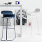 Modern Armless Backrest Counter Stool Steel Cafe Bar Stool with Plastic Seat Clearhalo 'Bar Furniture' 'Bar Stools' 'bar_stools' 'furn' 'furn_bar_stools' 'furniture_bar_stools' 'Kitchen & Dining Furniture' 'kitchen&dining_furn' 'kitchen' 'kitchen_furn' Furniture' 4537045