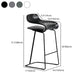 Modern Armless Backrest Counter Stool Steel Cafe Bar Stool with Plastic Seat Clearhalo 'Bar Furniture' 'Bar Stools' 'bar_stools' 'furn' 'furn_bar_stools' 'furniture_bar_stools' 'Kitchen & Dining Furniture' 'kitchen&dining_furn' 'kitchen' 'kitchen_furn' Furniture' 4537047