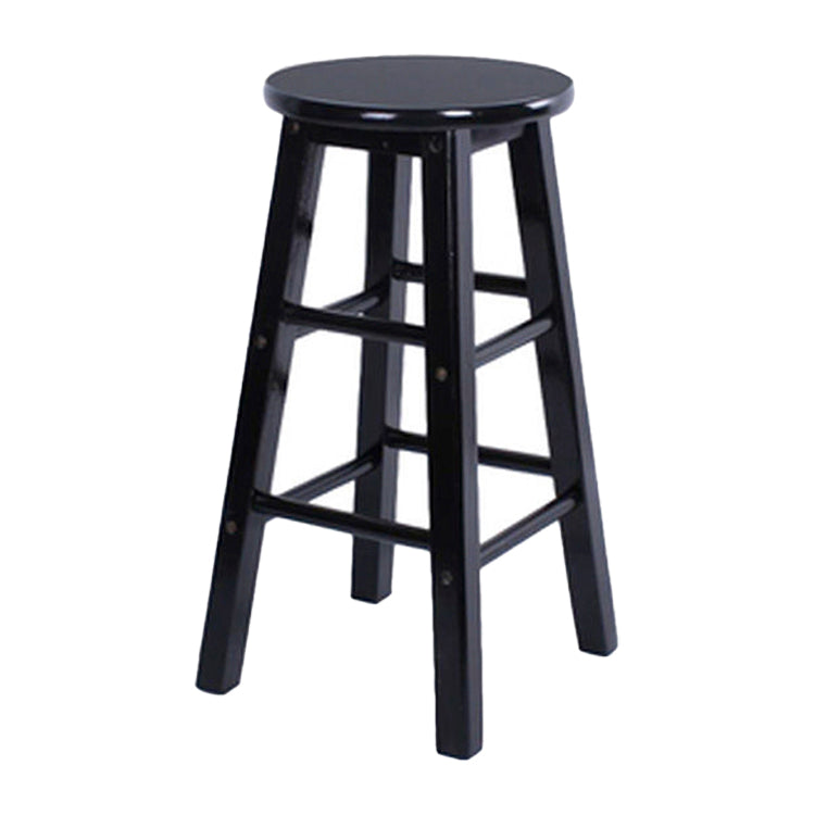 Modern Armless Backless Counter Stool Wood Cashier Bar Stool with Wooden Seat Black Clearhalo 'Bar Furniture' 'Bar Stools' 'bar_stools' 'furn' 'furn_bar_stools' 'furniture_bar_stools' 'Kitchen & Dining Furniture' 'kitchen&dining_furn' 'kitchen' 'kitchen_furn' Furniture' 4537050