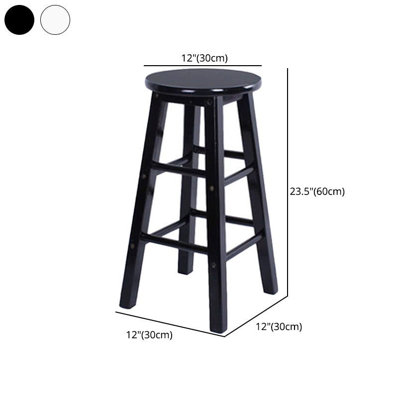 Modern Armless Backless Counter Stool Wood Cashier Bar Stool with Wooden Seat Clearhalo 'Bar Furniture' 'Bar Stools' 'bar_stools' 'furn' 'furn_bar_stools' 'furniture_bar_stools' 'Kitchen & Dining Furniture' 'kitchen&dining_furn' 'kitchen' 'kitchen_furn' Furniture' 4537066