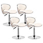 Modern Liftable Rotatable Counter Stool Steel Household Bar Stool with Pedal and Cushion Beige 4 Piece Set Short Stool(20"H) Clearhalo 'Bar Furniture' 'Bar Stools' 'bar_stools' 'furn' 'furn_bar_stools' 'furniture_bar_stools' 'Kitchen & Dining Furniture' 'kitchen&dining_furn' 'kitchen' 'kitchen_furn' Furniture' 4537122