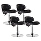 Modern Liftable Rotatable Counter Stool Steel Household Bar Stool with Pedal and Cushion Black 4 Piece Set Short Stool(20"H) Clearhalo 'Bar Furniture' 'Bar Stools' 'bar_stools' 'furn' 'furn_bar_stools' 'furniture_bar_stools' 'Kitchen & Dining Furniture' 'kitchen&dining_furn' 'kitchen' 'kitchen_furn' Furniture' 4537127