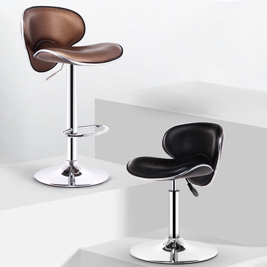 Modern Liftable Rotatable Counter Stool Steel Household Bar Stool with Pedal and Cushion Clearhalo 'Bar Furniture' 'Bar Stools' 'bar_stools' 'furn' 'furn_bar_stools' 'furniture_bar_stools' 'Kitchen & Dining Furniture' 'kitchen&dining_furn' 'kitchen' 'kitchen_furn' Furniture' 4537129