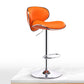 Modern Liftable Rotatable Counter Stool Steel Household Bar Stool with Pedal and Cushion Orange 1 Piece Bar Stool(31"H) Clearhalo 'Bar Furniture' 'Bar Stools' 'bar_stools' 'furn' 'furn_bar_stools' 'furniture_bar_stools' 'Kitchen & Dining Furniture' 'kitchen&dining_furn' 'kitchen' 'kitchen_furn' Furniture' 4537130