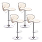 Modern Liftable Rotatable Counter Stool Steel Household Bar Stool with Pedal and Cushion Beige 4 Piece Set Bar Stool(31"H) Clearhalo 'Bar Furniture' 'Bar Stools' 'bar_stools' 'furn' 'furn_bar_stools' 'furniture_bar_stools' 'Kitchen & Dining Furniture' 'kitchen&dining_furn' 'kitchen' 'kitchen_furn' Furniture' 4537141