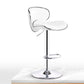 Modern Liftable Rotatable Counter Stool Steel Household Bar Stool with Pedal and Cushion White 1 Piece Bar Stool(31"H) Clearhalo 'Bar Furniture' 'Bar Stools' 'bar_stools' 'furn' 'furn_bar_stools' 'furniture_bar_stools' 'Kitchen & Dining Furniture' 'kitchen&dining_furn' 'kitchen' 'kitchen_furn' Furniture' 4537142