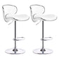 Modern Liftable Rotatable Counter Stool Steel Household Bar Stool with Pedal and Cushion White 2 Piece Set Bar Stool(31"H) Clearhalo 'Bar Furniture' 'Bar Stools' 'bar_stools' 'furn' 'furn_bar_stools' 'furniture_bar_stools' 'Kitchen & Dining Furniture' 'kitchen&dining_furn' 'kitchen' 'kitchen_furn' Furniture' 4537143