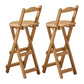Modern Armless Foldable Counter Stool Wood Household Bar Stool with Pedal Natural 2 Piece Set Bar Stool(30"H) Clearhalo 'Bar Furniture' 'Bar Stools' 'bar_stools' 'furn' 'furn_bar_stools' 'furniture_bar_stools' 'Kitchen & Dining Furniture' 'kitchen&dining_furn' 'kitchen' 'kitchen_furn' Furniture' 4537162