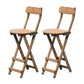 Modern Armless Foldable Counter Stool Wood Household Bar Stool with Pedal Natural 2 Piece Set Counter Stool(27"H) Clearhalo 'Bar Furniture' 'Bar Stools' 'bar_stools' 'furn' 'furn_bar_stools' 'furniture_bar_stools' 'Kitchen & Dining Furniture' 'kitchen&dining_furn' 'kitchen' 'kitchen_furn' Furniture' 4537173