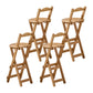 Modern Armless Foldable Counter Stool Wood Household Bar Stool with Pedal Natural 4 Piece Set Counter Stool (24"H) Clearhalo 'Bar Furniture' 'Bar Stools' 'bar_stools' 'furn' 'furn_bar_stools' 'furniture_bar_stools' 'Kitchen & Dining Furniture' 'kitchen&dining_furn' 'kitchen' 'kitchen_furn' Furniture' 4537180