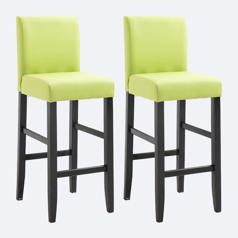 Contemporary Leather Solid Wood Barstool Bristol Bar Stool with Low Back Fruit Green 2 Piece Set Clearhalo 'Bar Furniture' 'Bar Stools' 'bar_stools' 'furn' 'furn_bar_stools' 'furniture_bar_stools' 'Kitchen & Dining Furniture' 'kitchen&dining_furn' 'kitchen' 'kitchen_furn' Furniture' 4537194