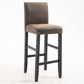 Contemporary Leather Solid Wood Barstool Bristol Bar Stool with Low Back Brown 1 Piece Clearhalo 'Bar Furniture' 'Bar Stools' 'bar_stools' 'furn' 'furn_bar_stools' 'furniture_bar_stools' 'Kitchen & Dining Furniture' 'kitchen&dining_furn' 'kitchen' 'kitchen_furn' Furniture' 4537197