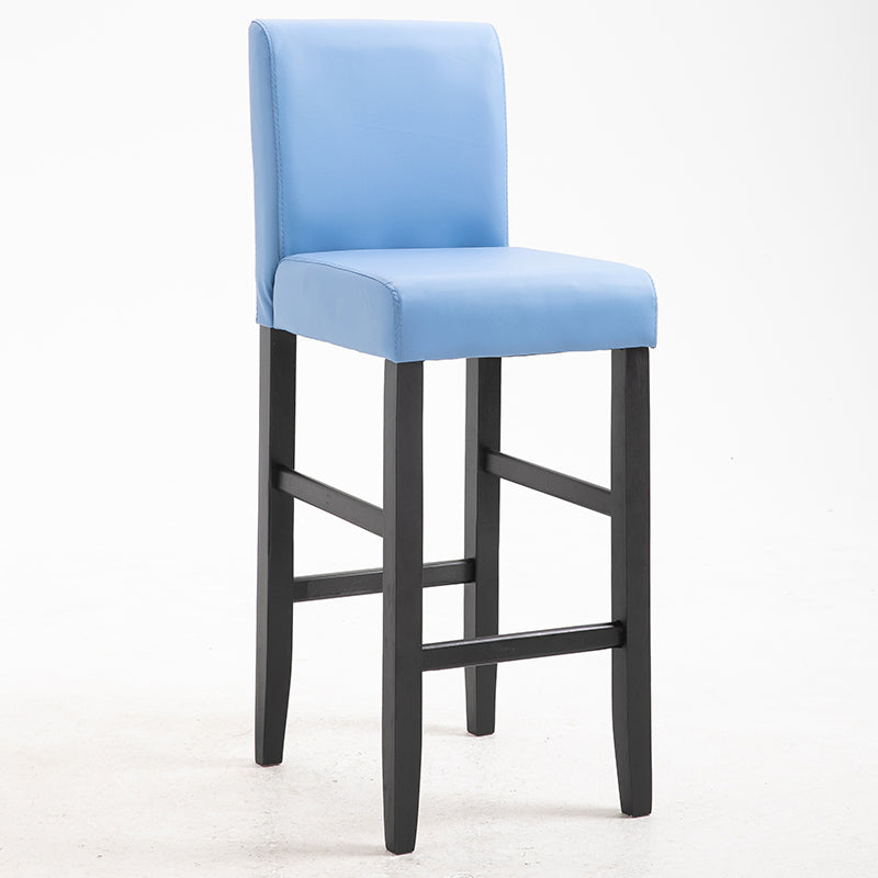 Contemporary Leather Solid Wood Barstool Bristol Bar Stool with Low Back Light Blue 1 Piece Clearhalo 'Bar Furniture' 'Bar Stools' 'bar_stools' 'furn' 'furn_bar_stools' 'furniture_bar_stools' 'Kitchen & Dining Furniture' 'kitchen&dining_furn' 'kitchen' 'kitchen_furn' Furniture' 4537204