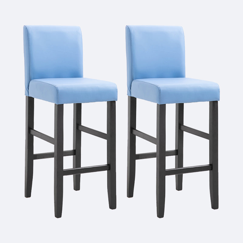 Contemporary Leather Solid Wood Barstool Bristol Bar Stool with Low Back Light Blue 2 Piece Set Clearhalo 'Bar Furniture' 'Bar Stools' 'bar_stools' 'furn' 'furn_bar_stools' 'furniture_bar_stools' 'Kitchen & Dining Furniture' 'kitchen&dining_furn' 'kitchen' 'kitchen_furn' Furniture' 4537206