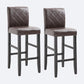 Contemporary Leather Solid Wood Barstool Bristol Bar Stool with Low Back Dark Brown 2 Piece Set Clearhalo 'Bar Furniture' 'Bar Stools' 'bar_stools' 'furn' 'furn_bar_stools' 'furniture_bar_stools' 'Kitchen & Dining Furniture' 'kitchen&dining_furn' 'kitchen' 'kitchen_furn' Furniture' 4537218
