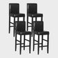Contemporary Leather Solid Wood Barstool Bristol Bar Stool with Low Back Textured Black 4 Piece Set Clearhalo 'Bar Furniture' 'Bar Stools' 'bar_stools' 'furn' 'furn_bar_stools' 'furniture_bar_stools' 'Kitchen & Dining Furniture' 'kitchen&dining_furn' 'kitchen' 'kitchen_furn' Furniture' 4537240