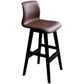 Contemporary Leather Solid Wood Barstools Bristol Bar Stool with Low Back Clearhalo 'Bar Furniture' 'Bar Stools' 'bar_stools' 'furn' 'furn_bar_stools' 'furniture_bar_stools' 'Kitchen & Dining Furniture' 'kitchen&dining_furn' 'kitchen' 'kitchen_furn' Furniture' 4537252