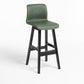 Contemporary Leather Solid Wood Barstools Bristol Bar Stool with Low Back Blackish Green Black 1 Piece Clearhalo 'Bar Furniture' 'Bar Stools' 'bar_stools' 'furn' 'furn_bar_stools' 'furniture_bar_stools' 'Kitchen & Dining Furniture' 'kitchen&dining_furn' 'kitchen' 'kitchen_furn' Furniture' 4537255
