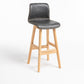 Contemporary Leather Solid Wood Barstools Bristol Bar Stool with Low Back Grey Wood 1 Piece Clearhalo 'Bar Furniture' 'Bar Stools' 'bar_stools' 'furn' 'furn_bar_stools' 'furniture_bar_stools' 'Kitchen & Dining Furniture' 'kitchen&dining_furn' 'kitchen' 'kitchen_furn' Furniture' 4537276