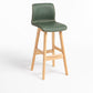 Contemporary Leather Solid Wood Barstools Bristol Bar Stool with Low Back Blackish Green Wood 1 Piece Clearhalo 'Bar Furniture' 'Bar Stools' 'bar_stools' 'furn' 'furn_bar_stools' 'furniture_bar_stools' 'Kitchen & Dining Furniture' 'kitchen&dining_furn' 'kitchen' 'kitchen_furn' Furniture' 4537282