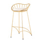 Modern Style Iron Bar Stool Low Back with Footrest Living Room Simple Bar Stool 30 Inches Gold 1 Piece Clearhalo 'Bar Furniture' 'Bar Stools' 'bar_stools' 'furn' 'furn_bar_stools' 'furniture_bar_stools' 'Kitchen & Dining Furniture' 'kitchen&dining_furn' 'kitchen' 'kitchen_furn' Furniture' 4537313