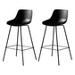 Modern Style Plastic Bar Stool Low Back and Footrest Milk Tea Shop Bar Stool 28 Inches Black 2 Piece Set Clearhalo 'Bar Furniture' 'Bar Stools' 'bar_stools' 'furn' 'furn_bar_stools' 'furniture_bar_stools' 'Kitchen & Dining Furniture' 'kitchen&dining_furn' 'kitchen' 'kitchen_furn' Furniture' 4537332