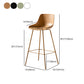 Modern Style Plastic Bar Stool Low Back and Footrest Milk Tea Shop Bar Stool 28 Inches Clearhalo 'Bar Furniture' 'Bar Stools' 'bar_stools' 'furn' 'furn_bar_stools' 'furniture_bar_stools' 'Kitchen & Dining Furniture' 'kitchen&dining_furn' 'kitchen' 'kitchen_furn' Furniture' 4537345