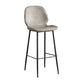 Modern Style Iron Bar Stool with Footrest Low Back Simple Bar Stool Light Gray 1 Piece Bar Stool(30"H) Clearhalo 'Bar Furniture' 'Bar Stools' 'bar_stools' 'furn' 'furn_bar_stools' 'furniture_bar_stools' 'Kitchen & Dining Furniture' 'kitchen&dining_furn' 'kitchen' 'kitchen_furn' Furniture' 4537388