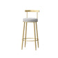 Modern Style Iron Bar Stool with Footrest Low Back Milk Tea Shop Simple Bar Stool Clearhalo 'Bar Furniture' 'Bar Stools' 'bar_stools' 'furn' 'furn_bar_stools' 'furniture_bar_stools' 'Kitchen & Dining Furniture' 'kitchen&dining_furn' 'kitchen' 'kitchen_furn' Furniture' 4537424