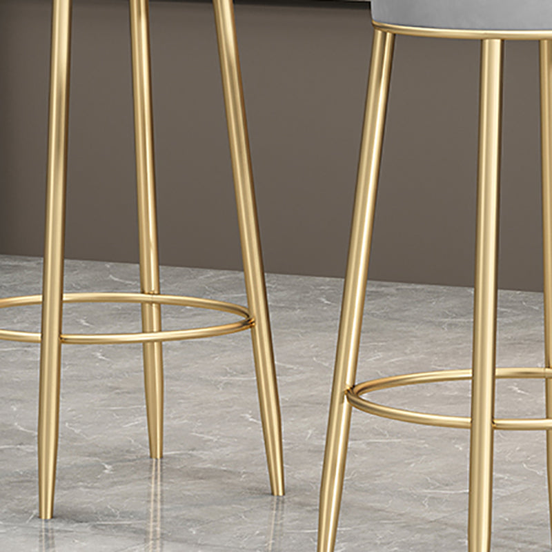 Modern Style Iron Bar Stool with Footrest Low Back Milk Tea Shop Simple Bar Stool Clearhalo 'Bar Furniture' 'Bar Stools' 'bar_stools' 'furn' 'furn_bar_stools' 'furniture_bar_stools' 'Kitchen & Dining Furniture' 'kitchen&dining_furn' 'kitchen' 'kitchen_furn' Furniture' 4537425