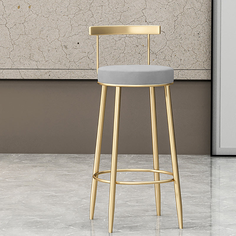 Modern Style Iron Bar Stool with Footrest Low Back Milk Tea Shop Simple Bar Stool Clearhalo 'Bar Furniture' 'Bar Stools' 'bar_stools' 'furn' 'furn_bar_stools' 'furniture_bar_stools' 'Kitchen & Dining Furniture' 'kitchen&dining_furn' 'kitchen' 'kitchen_furn' Furniture' 4537426