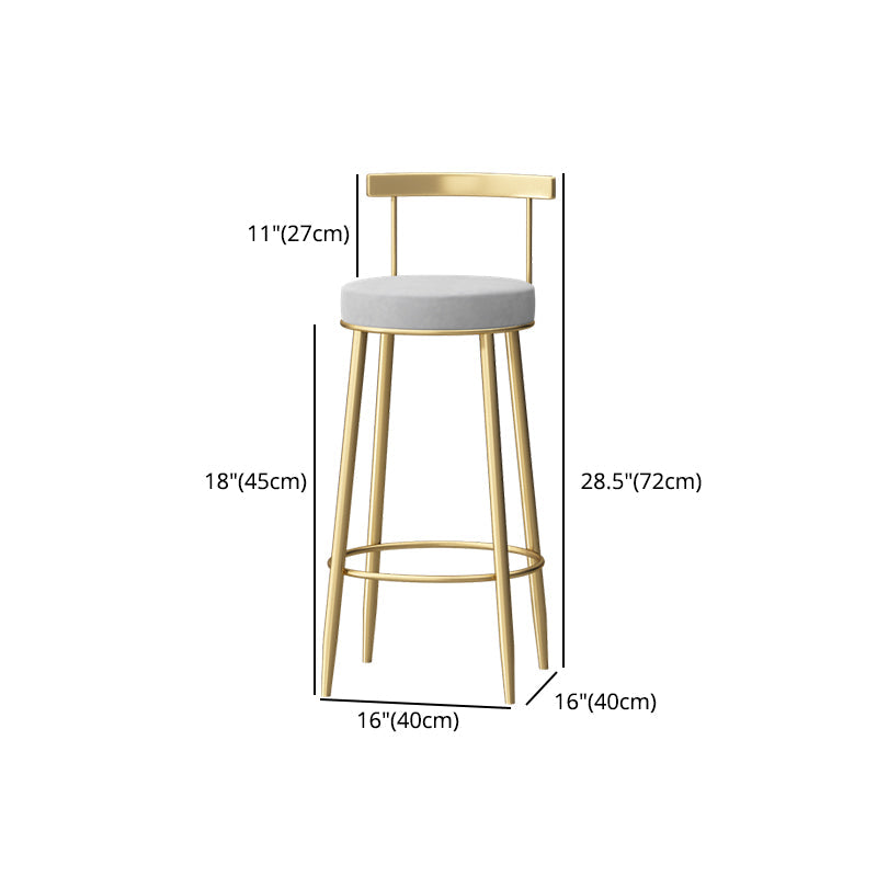 Modern Style Iron Bar Stool with Footrest Low Back Milk Tea Shop Simple Bar Stool Clearhalo 'Bar Furniture' 'Bar Stools' 'bar_stools' 'furn' 'furn_bar_stools' 'furniture_bar_stools' 'Kitchen & Dining Furniture' 'kitchen&dining_furn' 'kitchen' 'kitchen_furn' Furniture' 4537428
