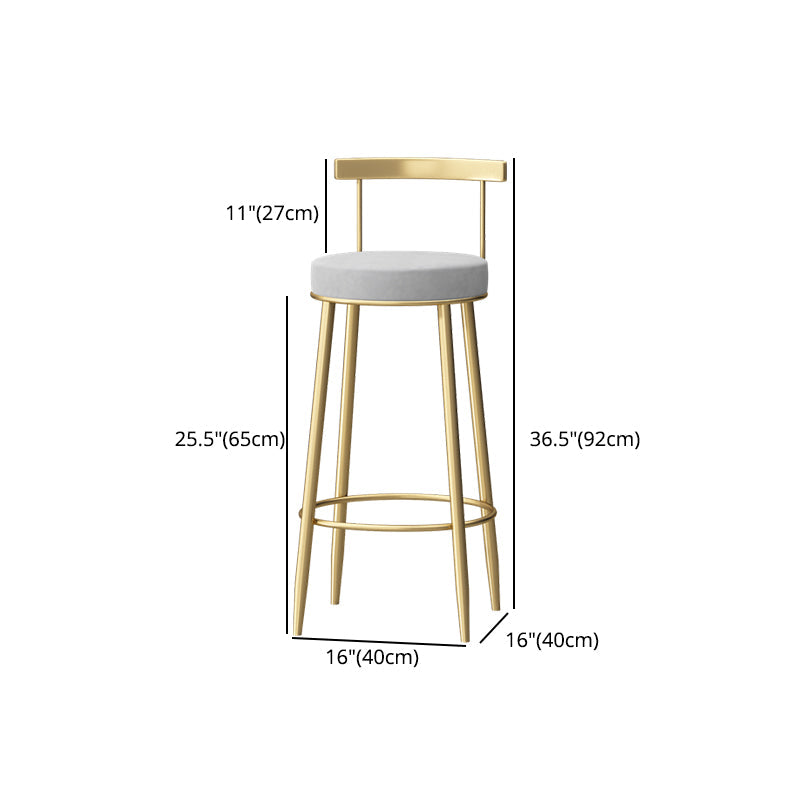 Modern Style Iron Bar Stool with Footrest Low Back Milk Tea Shop Simple Bar Stool Clearhalo 'Bar Furniture' 'Bar Stools' 'bar_stools' 'furn' 'furn_bar_stools' 'furniture_bar_stools' 'Kitchen & Dining Furniture' 'kitchen&dining_furn' 'kitchen' 'kitchen_furn' Furniture' 4537431