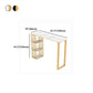 Glam Marble Pub Table with Rectangle Table Top Gold Double Pedestal Table - 42" H Clearhalo 'Bar Furniture' 'Bar Tables' 'bar_tables' 'furn' 'furn_bar_tables' 'Furniture' 'furniture_bar_tables' 'Kitchen & Dining Furniture' 4537515