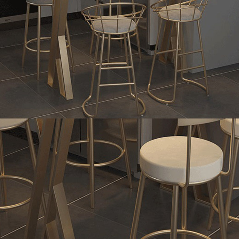 White Glam Style Table Iron and Faux Marble Milk Tea Shop Bar Table Clearhalo 'Bar Furniture' 'Bar Tables' 'bar_tables' 'furn' 'furn_bar_tables' 'Furniture' 'furniture_bar_tables' 'Kitchen & Dining Furniture' 4537544