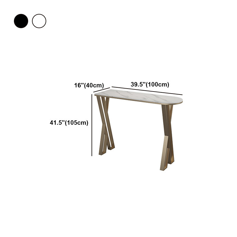 White Glam Style Table Iron and Faux Marble Milk Tea Shop Bar Table Clearhalo 'Bar Furniture' 'Bar Tables' 'bar_tables' 'furn' 'furn_bar_tables' 'Furniture' 'furniture_bar_tables' 'Kitchen & Dining Furniture' 4537549