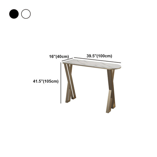 White Glam Style Table Iron and Faux Marble Milk Tea Shop Bar Table Clearhalo 'Bar Furniture' 'Bar Tables' 'bar_tables' 'furn' 'furn_bar_tables' 'Furniture' 'furniture_bar_tables' 'Kitchen & Dining Furniture' 4537549