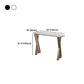 White Glam Style Table Iron and Faux Marble Milk Tea Shop Bar Table Clearhalo 'Bar Furniture' 'Bar Tables' 'bar_tables' 'furn' 'furn_bar_tables' 'Furniture' 'furniture_bar_tables' 'Kitchen & Dining Furniture' 4537551