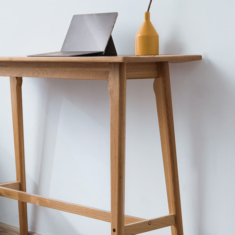 Light Brown Industrial Style Table Pine Wood Milk Tea Shop Casual Bar Table Clearhalo 'Bar Furniture' 'Bar Tables' 'bar_tables' 'furn' 'furn_bar_tables' 'Furniture' 'furniture_bar_tables' 'Kitchen & Dining Furniture' 4537553