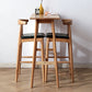 Light Brown Industrial Style Table Pine Wood Milk Tea Shop Casual Bar Table 55.1"L x 17.7"W x 41.3"H Without Chairs Clearhalo 'Bar Furniture' 'Bar Tables' 'bar_tables' 'furn' 'furn_bar_tables' 'Furniture' 'furniture_bar_tables' 'Kitchen & Dining Furniture' 4537554