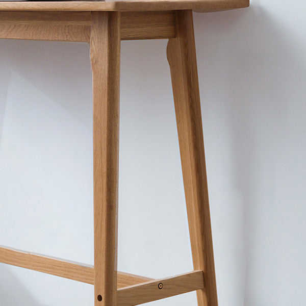 Light Brown Industrial Style Table Pine Wood Milk Tea Shop Casual Bar Table Clearhalo 'Bar Furniture' 'Bar Tables' 'bar_tables' 'furn' 'furn_bar_tables' 'Furniture' 'furniture_bar_tables' 'Kitchen & Dining Furniture' 4537555