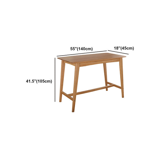 Light Brown Industrial Style Table Pine Wood Milk Tea Shop Casual Bar Table Clearhalo 'Bar Furniture' 'Bar Tables' 'bar_tables' 'furn' 'furn_bar_tables' 'Furniture' 'furniture_bar_tables' 'Kitchen & Dining Furniture' 4537558
