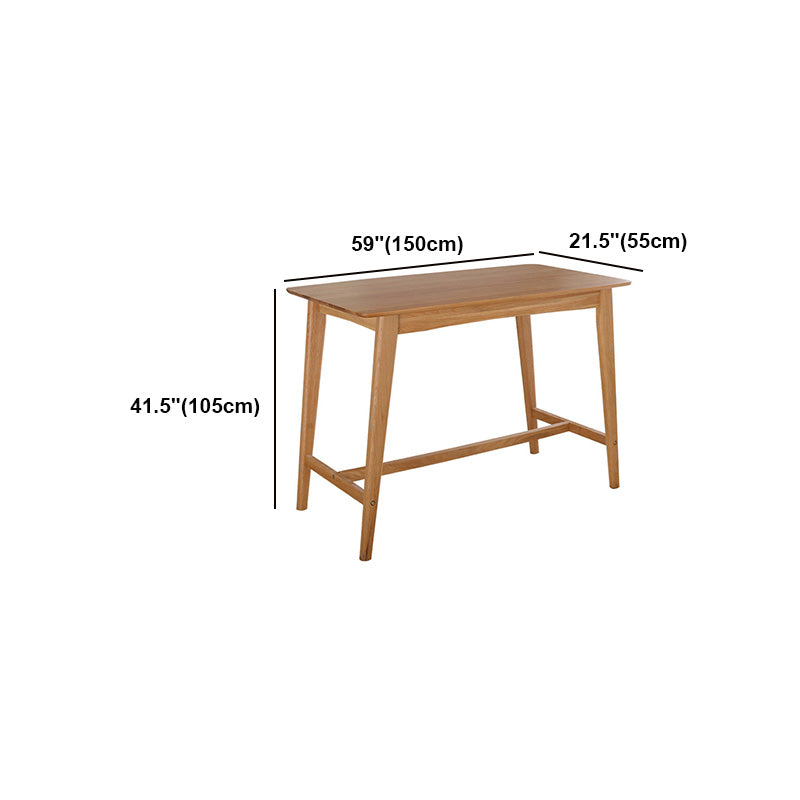 Light Brown Industrial Style Table Pine Wood Milk Tea Shop Casual Bar Table Clearhalo 'Bar Furniture' 'Bar Tables' 'bar_tables' 'furn' 'furn_bar_tables' 'Furniture' 'furniture_bar_tables' 'Kitchen & Dining Furniture' 4537561