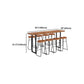 Brown Modern Style Table in Solid Wood and Metal Balcony Bar Table Clearhalo 'Bar Furniture' 'Bar Tables' 'bar_tables' 'Furniture' 'furniture_bar_tables' 'Kitchen & Dining Furniture' 4537572