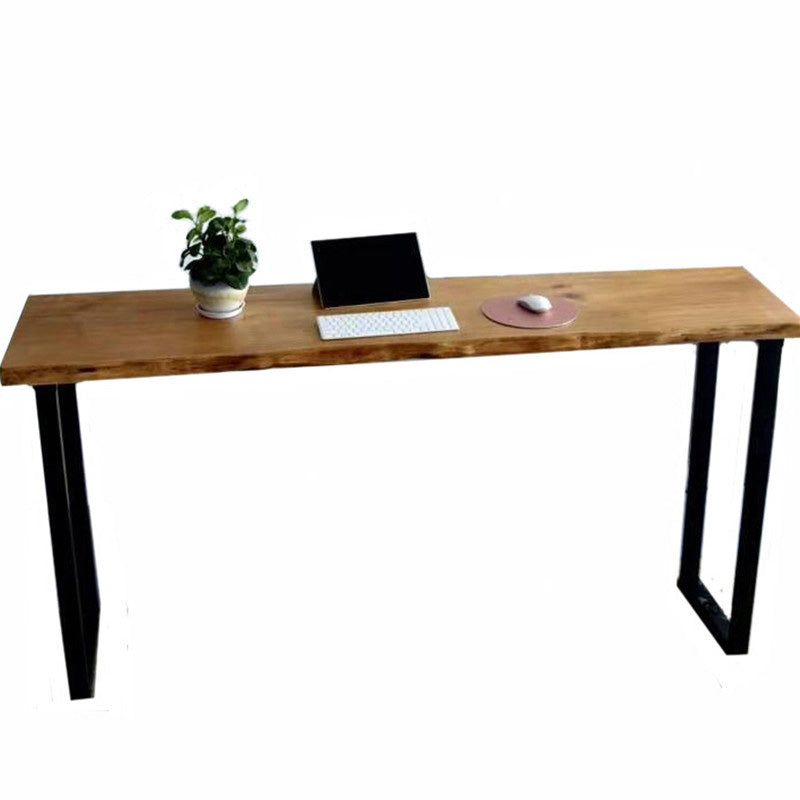 Brown Modern Style Table in Pine Wood and Metal Balcony Bar Table Without Chairs Clearhalo 'Bar Furniture' 'Bar Tables' 'bar_tables' 'furn' 'furn_bar_tables' 'Furniture' 'furniture_bar_tables' 'Kitchen & Dining Furniture' 4537587