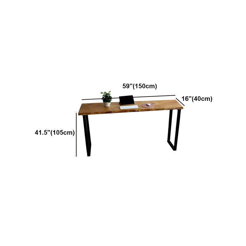 Brown Modern Style Table in Pine Wood and Metal Balcony Bar Table Clearhalo 'Bar Furniture' 'Bar Tables' 'bar_tables' 'furn' 'furn_bar_tables' 'Furniture' 'furniture_bar_tables' 'Kitchen & Dining Furniture' 4537592
