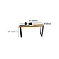Brown Modern Style Table in Pine Wood and Metal Balcony Bar Table Clearhalo 'Bar Furniture' 'Bar Tables' 'bar_tables' 'furn' 'furn_bar_tables' 'Furniture' 'furniture_bar_tables' 'Kitchen & Dining Furniture' 4537597