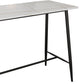 Modern Marble Pub Table with Rectangle Table Top Black Trestle Table - 42" H Clearhalo 'Bar Furniture' 'Bar Tables' 'bar_tables' 'furn' 'furn_bar_tables' 'Furniture' 'furniture_bar_tables' 'Kitchen & Dining Furniture' 4537608